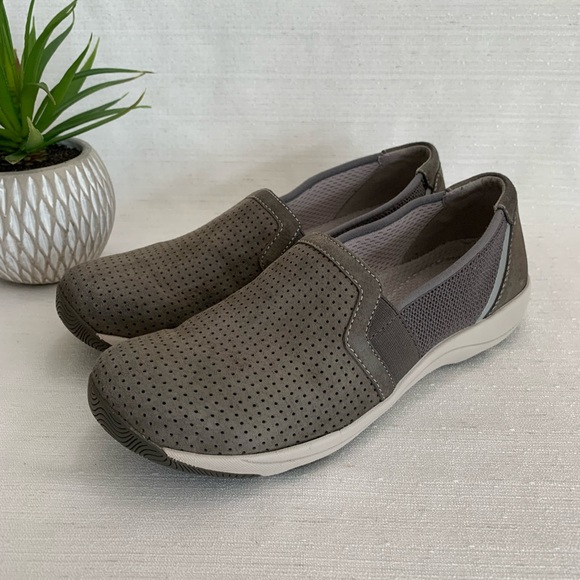DANSKO Halle Gray Perforated Suede Slip On Comfort Sneaker Woman’s EU38 US7.5-8 - Picture 5 of 16